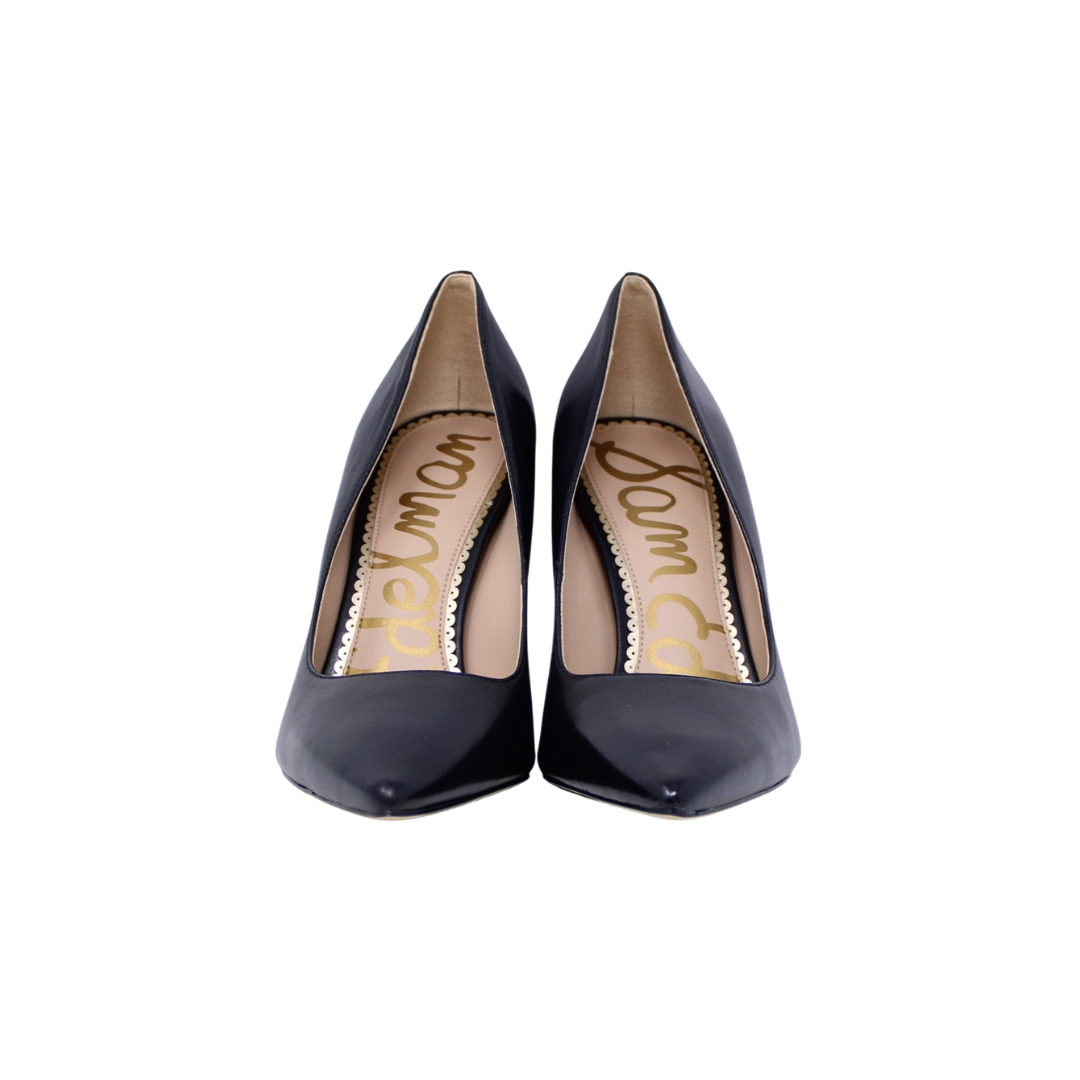 Sam Edelman Hazel Ladies Black Leather High Heels Frankel s Designer Shoes