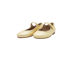 Papanatas 40112 Girls Camel Leather Mary Jane