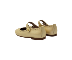 Papanatas 40112 Girls Camel Leather Mary Jane