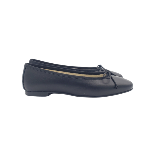 Menina Lucy Ladies Black Velvet Ballet Flat