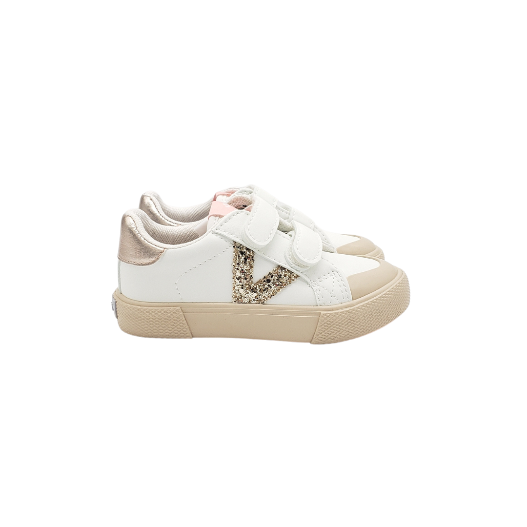 Victoria 1065190 Children's White/Gold Sneaker