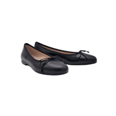 Beberlis Olivia Black Leather Ballet Flats