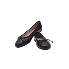 Beberlis Olivia Black Leather Ballet Flats