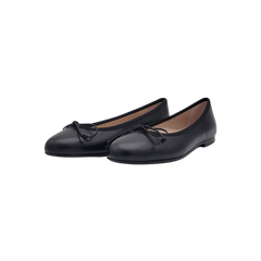 Beberlis Olivia Black Leather Ballet Flats