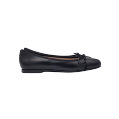 Beberlis Olivia Black Leather Ballet Flats