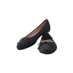 Beberlis 24648 Black Mesh Children's Ballet Flat