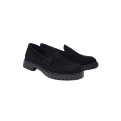 Blublonc Hazel Black Suede Loafer