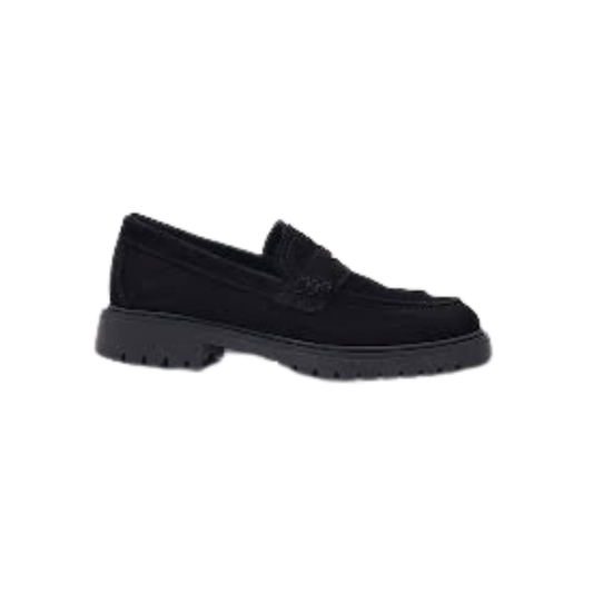 Blublonc Hazel Black Suede Loafer