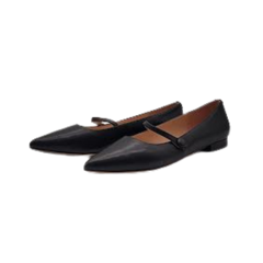 Viviamos Padma Black Leather Maryjane