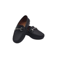 Atlanta 49G Children's Black Leather Moccasin