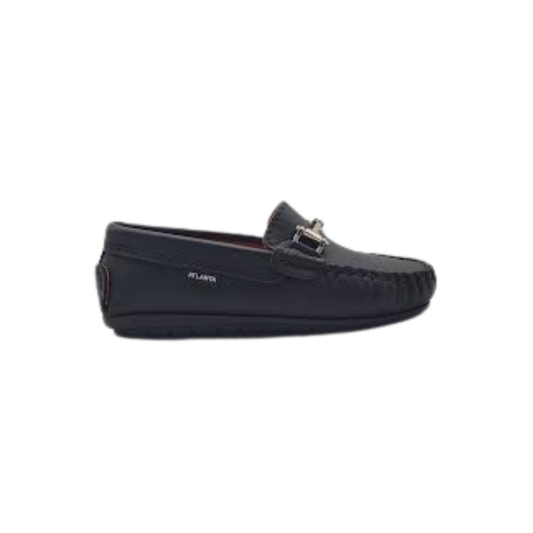 Atlanta 49G Children's Black Leather Moccasin