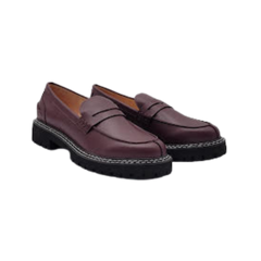 Viviamos Macy Wine Leather Ladies Loafer