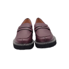 Viviamos Macy Wine Leather Ladies Loafer