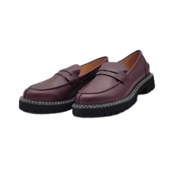 Viviamos Macy Wine Leather Ladies Loafer