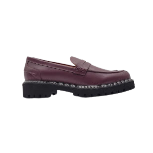 Viviamos Macy Wine Leather Ladies Loafer