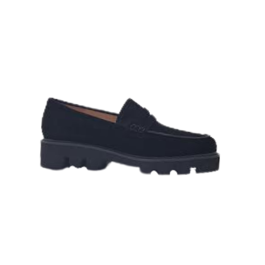 Viviamos Mercy Black Suede Ladies Loafer