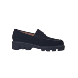 Viviamos Mercy Black Suede Ladies Loafer