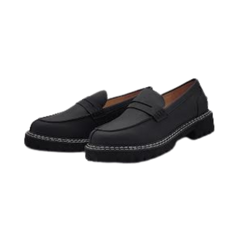 Viviamos Macy Black Gum Ladies Loafer