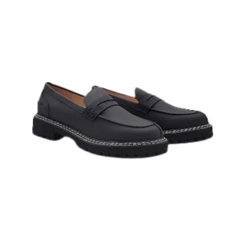 Viviamos Macy Black Gum Ladies Loafer