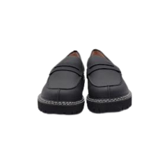 Viviamos Macy Black Gum Ladies Loafer