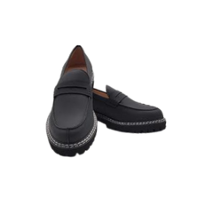 Viviamos Macy Black Gum Ladies Loafer