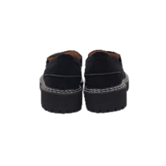 Viviamos Macy Black Suede Ladies Loafer