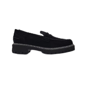 Viviamos Macy Black Suede Ladies Loafer