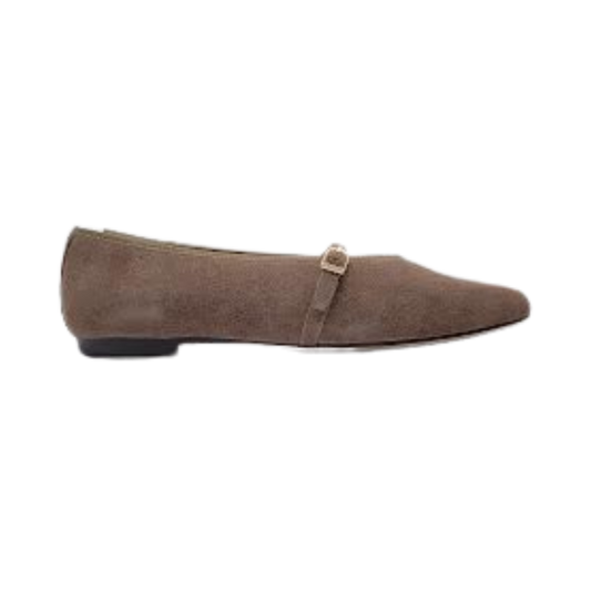 Viviamos Shirley Taupe Suede Dress Shoe