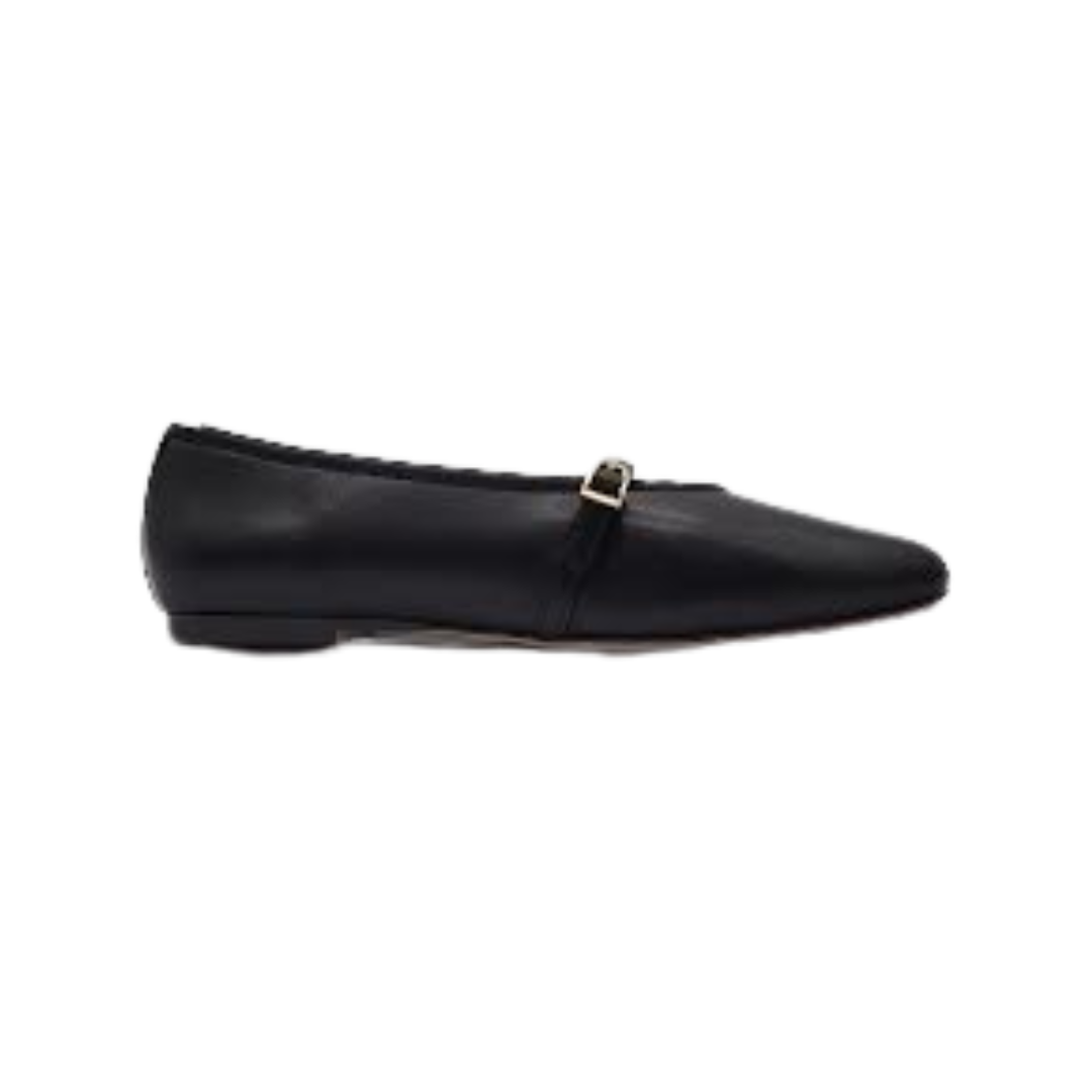 Viviamos Shirley Black Leather Dress Shoe