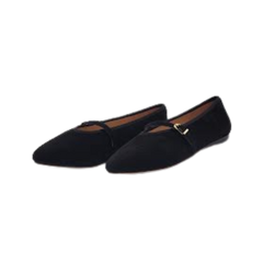 Viviamos Shirley Black Suede Dress Shoe