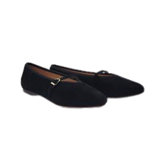 Viviamos Shirley Black Suede Dress Shoe