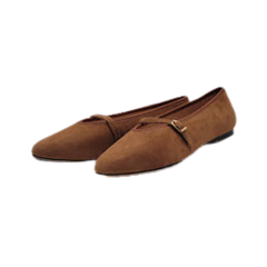 Viviamos Shirley Camel Suede Dress Shoe