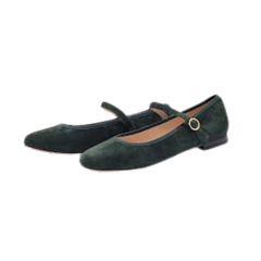 Viviamos Sue Green Suede Ladies Mary Jane