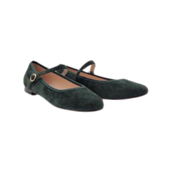 Viviamos Sue Green Suede Ladies Mary Jane