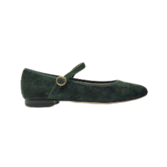 Viviamos Sue Green Suede Ladies Mary Jane
