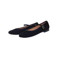 Viviamos Sue Black Suede Ladies Mary Jane