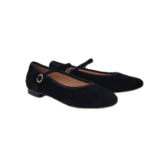 Viviamos Sue Black Suede Ladies Mary Jane