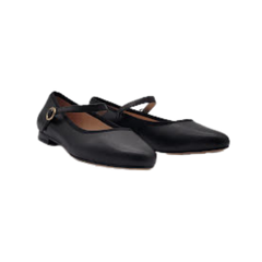 Viviamos Sue Black Leather Ladies Mary Jane