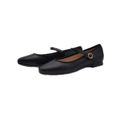 Viviamos Sue Black Leather Ladies Mary Jane