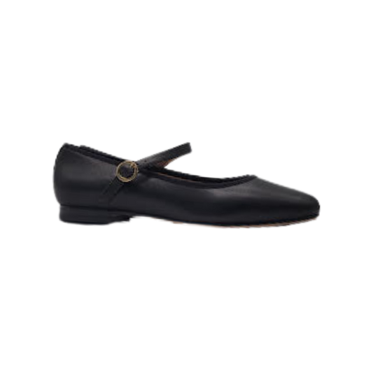 Viviamos Sue Black Leather Ladies Mary Jane