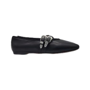 Viviamos Lara Black Leather Ladies Mary Jane