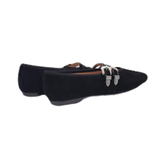 Viviamos Lara Black Suede Ladies Mary Jane