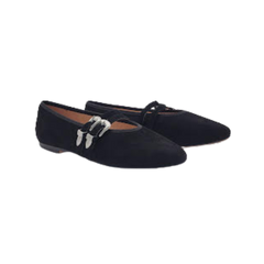 Viviamos Lara Black Suede Ladies Mary Jane