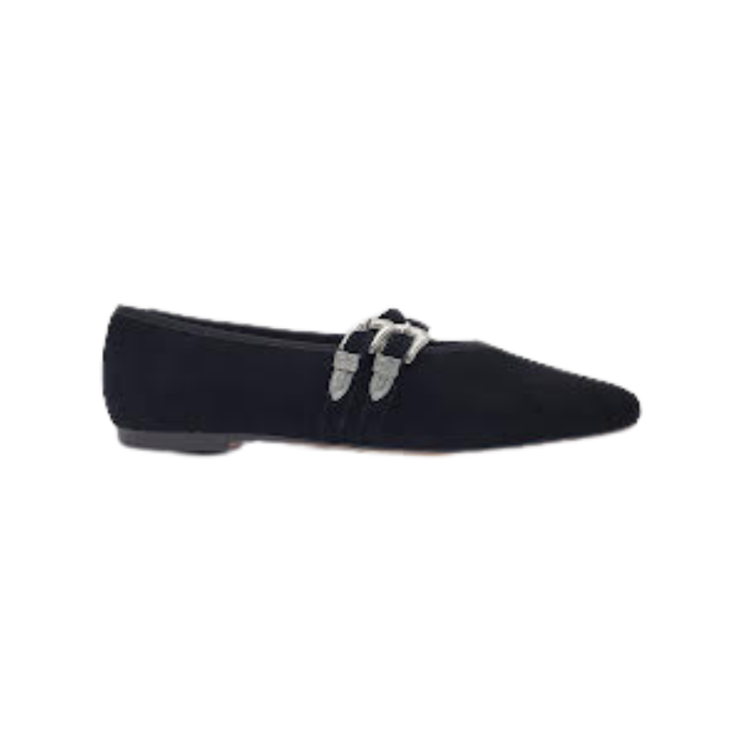 Viviamos Lara Black Suede Ladies Mary Jane