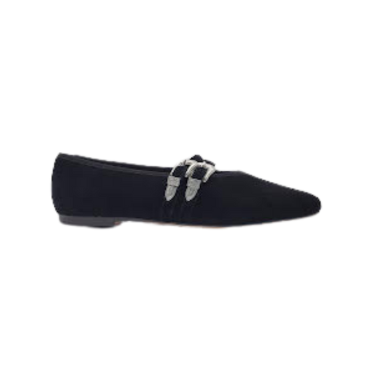 Viviamos Lara Black Suede Ladies Mary Jane