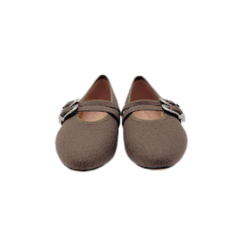 Viviamos Lara Taupe Flannel Ladies Mary Jane