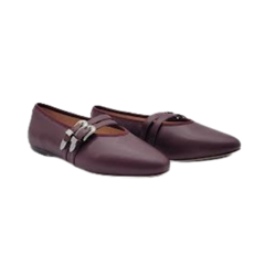 Viviamos Lara Wine Leather Ladies Mary Jane