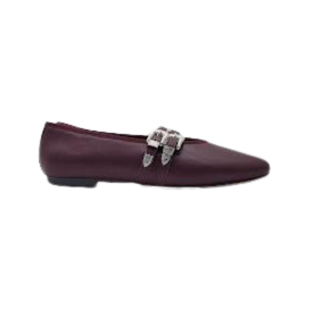 Viviamos Lara Wine Leather Ladies Mary Jane