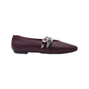 Viviamos Lara Wine Leather Ladies Mary Jane