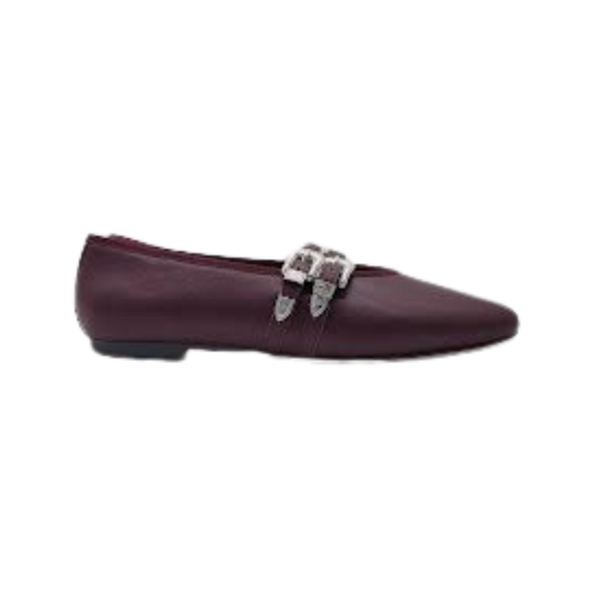 Viviamos Lara Wine Leather Ladies Mary Jane